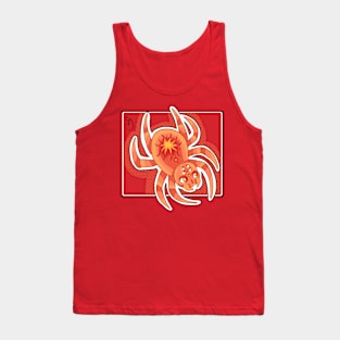 Orange Fire Spider Tank Top